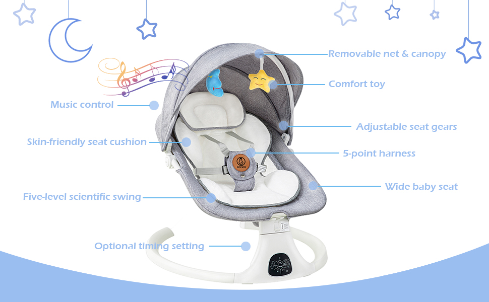 Amazon.com : Baby Swing for Infants & Toddlers, Electric