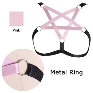 Harness Bra+Black+Pink