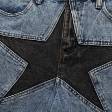 Star denim shorts