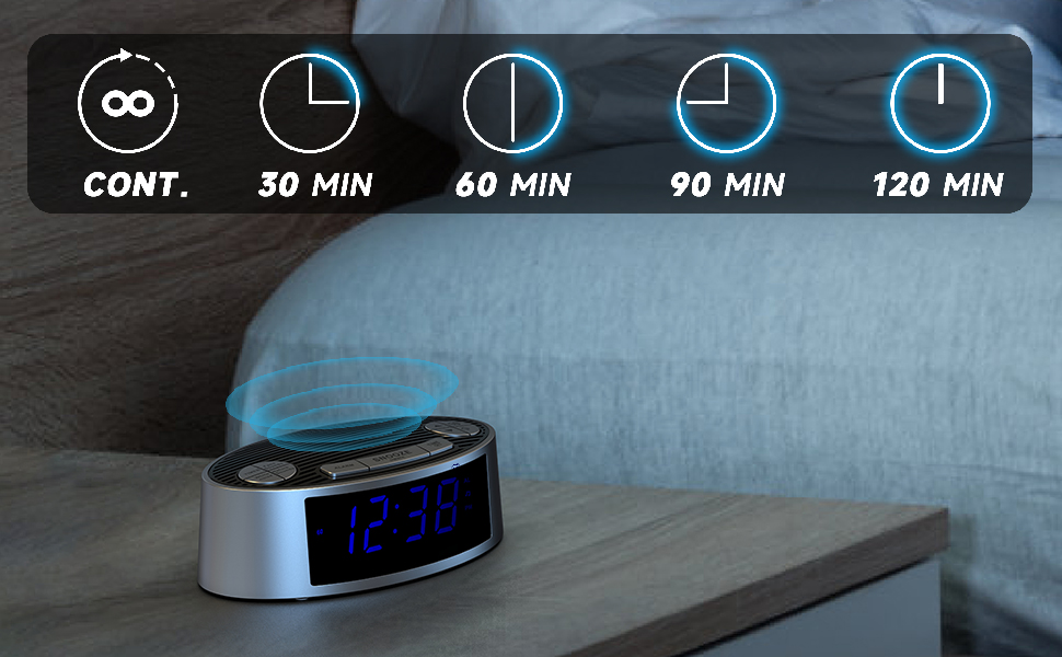 White Noise Machine with Alarm Clock, 20 Soothing Sounds, Wake to