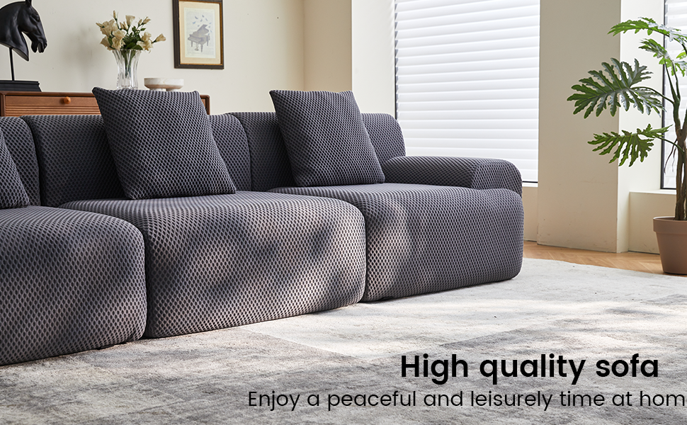 Amazon com: 112 9 quot Modular Sectional Sofa 4 Piece Cloud L Shaped Couch Amazon com: 112 9 quot Modular Sectional Sofa 4 Piece Cloud L Shaped Couch
