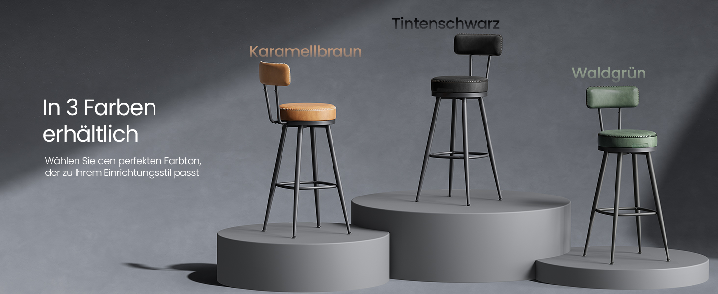 Set 2 barskih stolov iz kolekcije EKHO, 54 x 54 x 91 cm, črni | VASAGLE