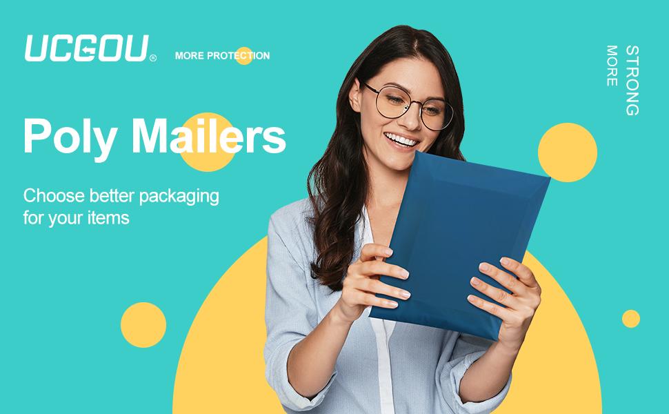 UCGOU Poly Mailers 10x13 Inch Navy Blue 100 Pack Shipping
