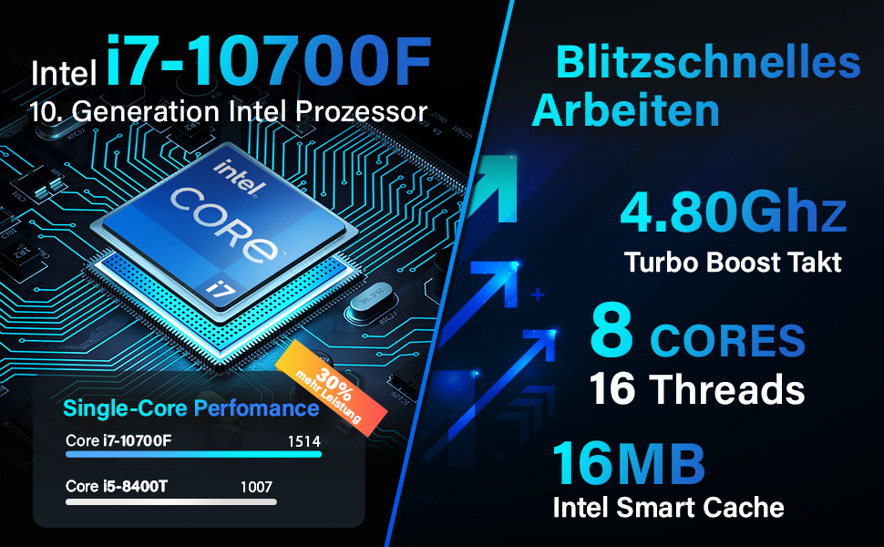 Greed® Multimedia V2 PC mit Intel Core i7 10700F - Schneller Rechner ...