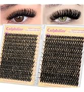 calphdiar Lashes Clusters 60D+80D Thick Eyelash Clusters 480PCS Wispy Lash Clusters Eyelash Exten...