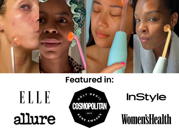 scscNuDerma Portable Handheld High Frequency Skin Therapy Wand Machine w/Neon – Anti-Aging 