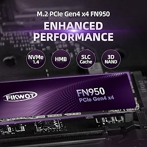 FIKWOT 2TB FN950 M.2 NVMe SSD PS5などに Fikwot M.2 SSD 2 TB NVMe SSD PCIe Gen4 x4 do 4800 MB/s TLC