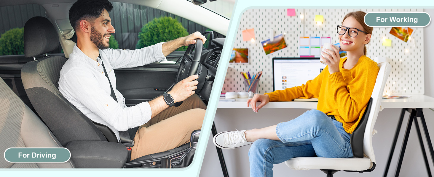 SEG Direct Lumbar Support for Car, Ergonomic Back Support