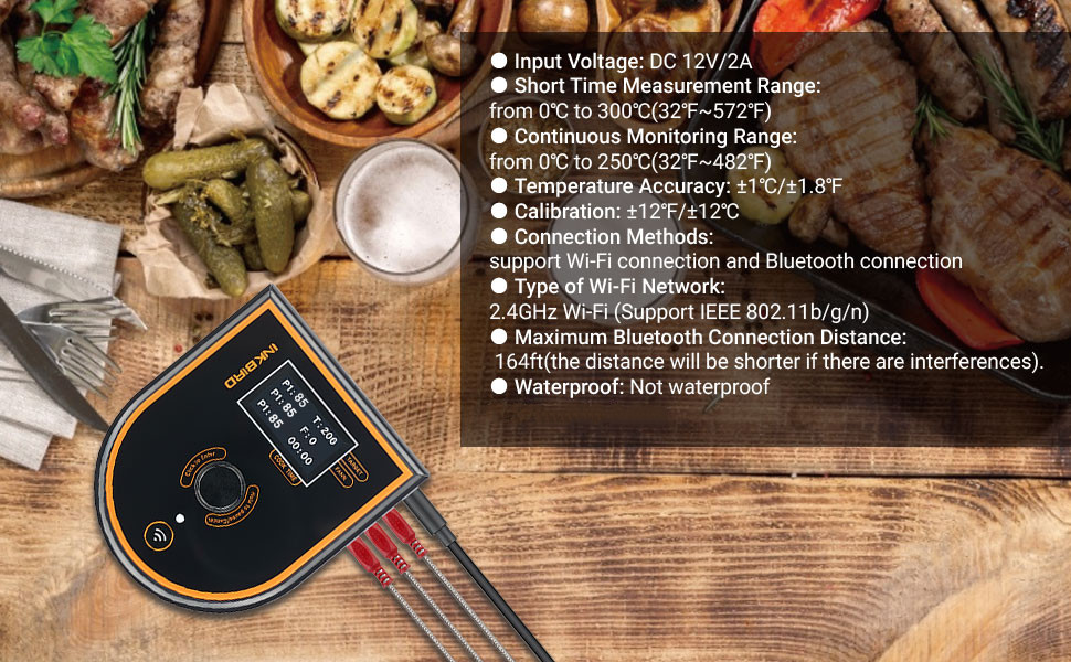 Inkbird WiFi Bluetooth BBQ Temperature Controller ISC007BW with Fan