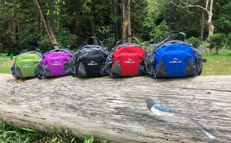 Hiking Waist Bag Large waist Pack Water Bottle Holder for Men Women Running Dog Walking.