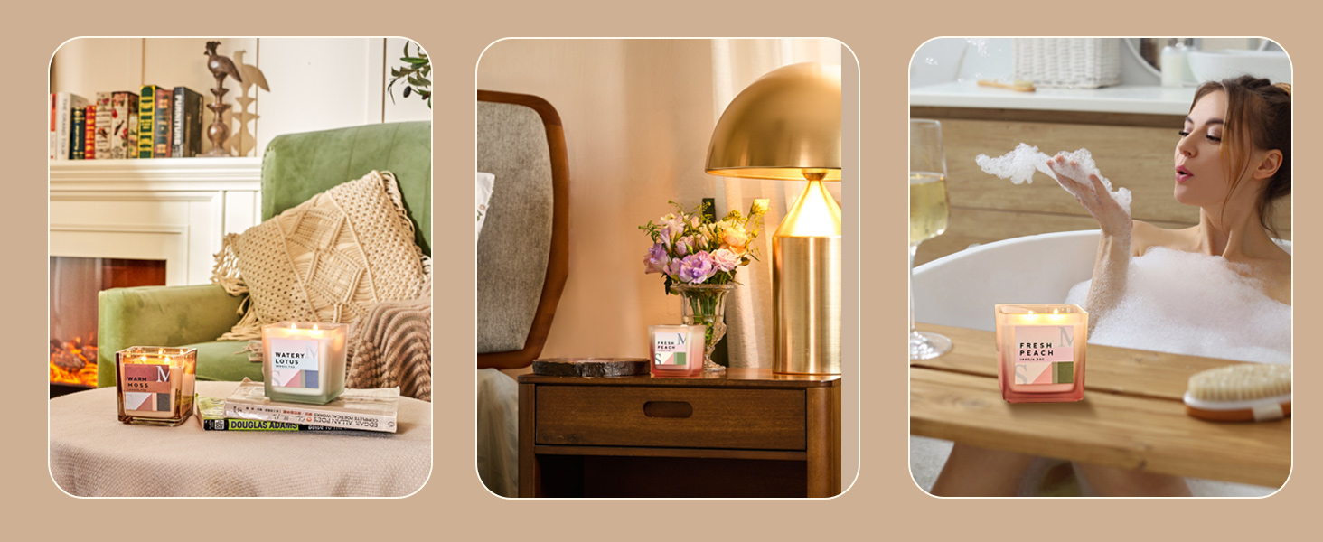 relaxing scented candles for bedroom bathroom spa