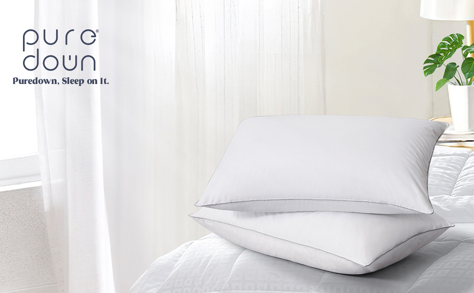 Puredown® Pillow Enhancer Down Filled Pillow Covers, Padded