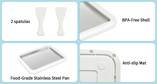 Ice cream maker for kids uses a large amount of refrigerant and food-grade materials.