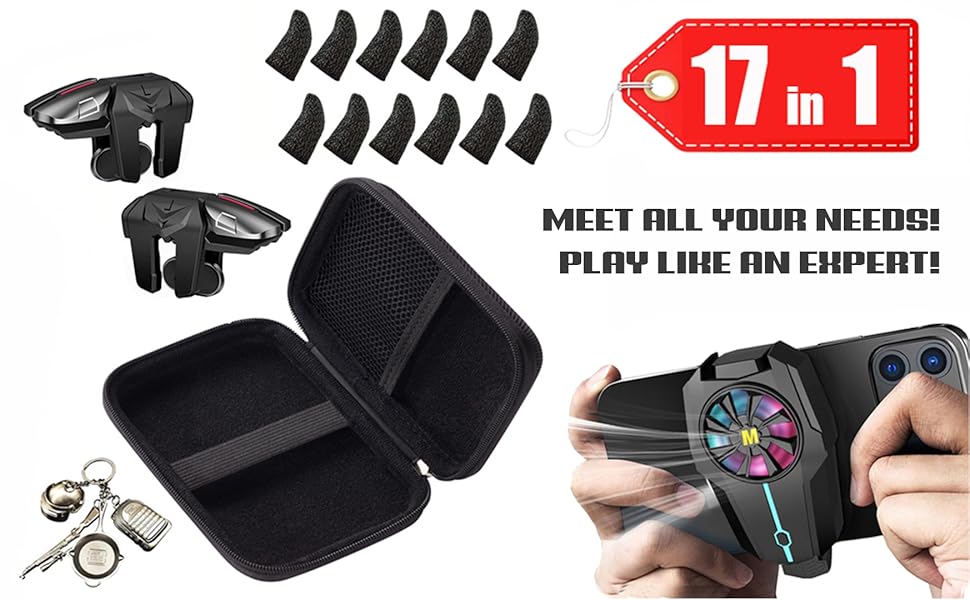 17 in 1 Mobile PUBG Gaming Set