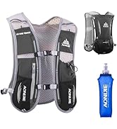 JEELAD Running Hydration Vest Trail Running Backpack BPA-Free Leak-Proof Running Water Bottles fo...