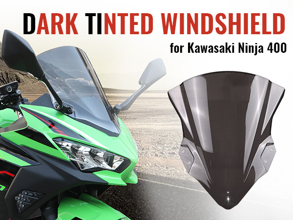 Amazon.com: LUXEMOTO Windshield for Ninja 400, Dark Tinted