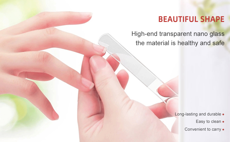 Exugimy Nano Glass Nail File 3 pcs Different Shapes Nail