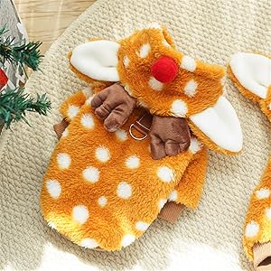 ペットの服、猫と犬の服、トナカイ、サンタ、クリスマスコスチューム、コスプレ、暖かく、かわいい、冷たい保護、小さな、中犬の服 