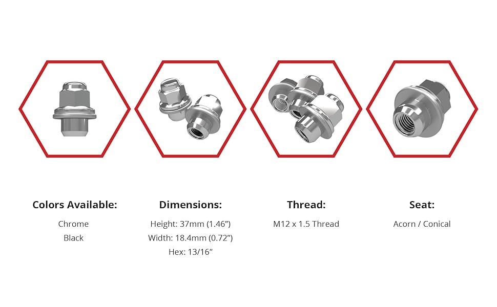 アクセサリー me0512 6500 Amazon.com: Wheel Accessories Parts 20 Pcs M12x1.5 12x1.5