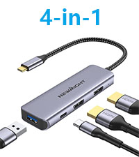 SPYDER 2K USBマルチディスプレイアダプタ 4個セット j5create | USB-C to 4-Port HDMI Multi-Monitor Adapter – new