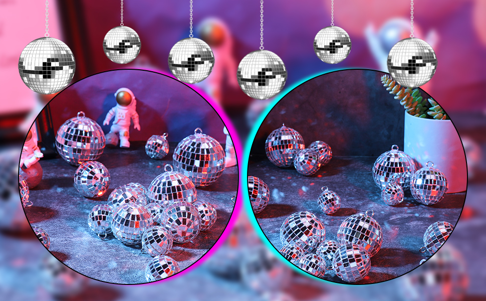 Jspupifip 60 Pcs Mirror Disco Balls Bulk Ornaments