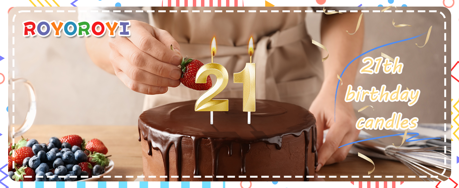 21st birthday candle