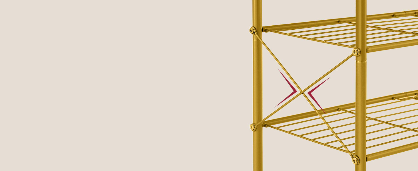simple trending gold shoe rack