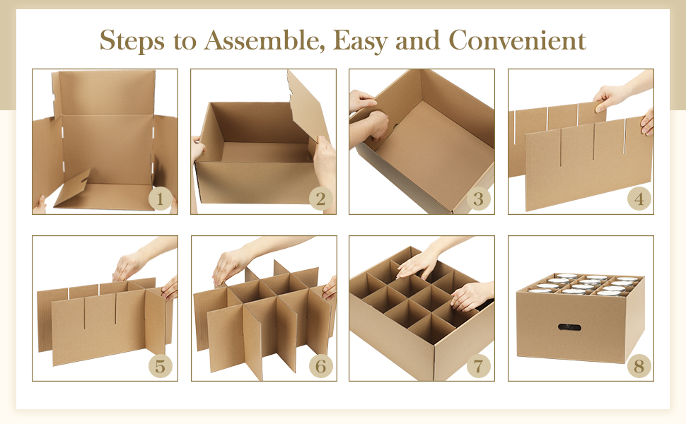 Menkxi 6 Pieces Mason Jar Storage Box for 32 oz Mason Jars