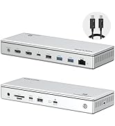 Thunderbolt 4 Dock, WAVLINK Thunderbolt 4 DockingStation with Single 8K@60Hz, Triple 4K@60Hz Moni...