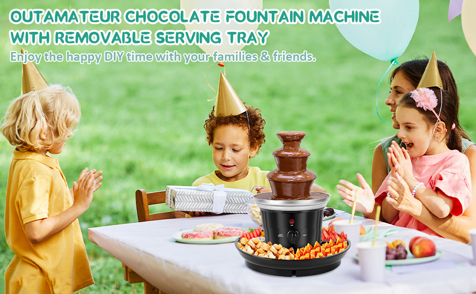 OUTAMATEUR CHOCOLATE FOUNTAIN FONDUE