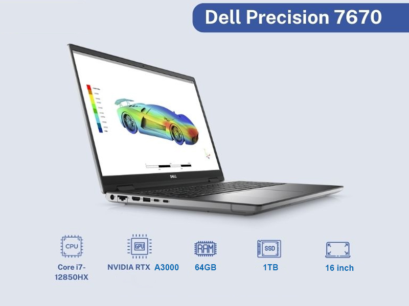 SSD 第12世代CPU DELL Precision 7670 ワークステーション (Win10 11DG)  中古 Core i7-2.1GHz(12850HX)/メモリ32GB/SSD2TB/RTX3080Ti/フルHD16インチ/Wi-Fi6対応/Webカメラ [訳あり品] 2022年頃購入 TK 12ヵ月保証】SSD 第12世代CPU DELL Precision 7670 ワーク