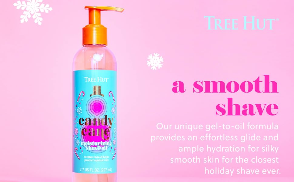 Tree Hut Bare Candy Cane Hydrating & Moisturizing Shave Oil, 7.7 fl oz. Beauty