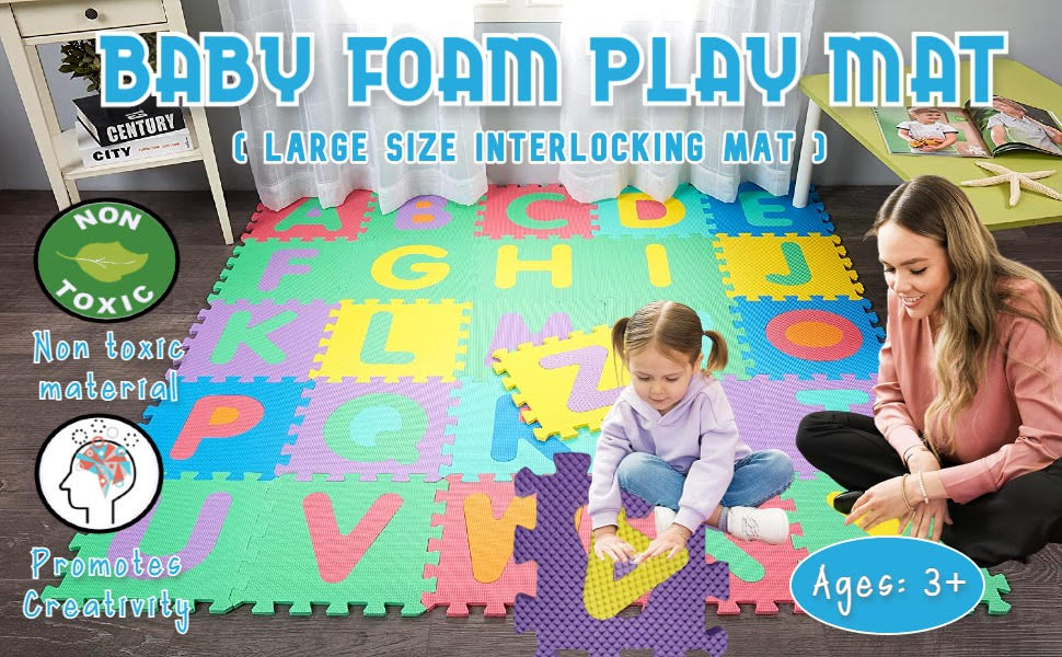 Buy Metreno 8mm Thickness Interlocking Play Mat for Kids Baby Puzzle