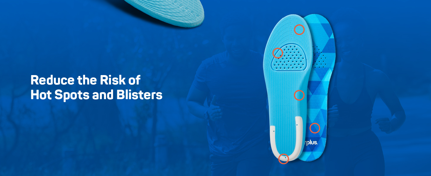 Airplus Incredi-cool insoles reduce the risk of hot spots and blisters