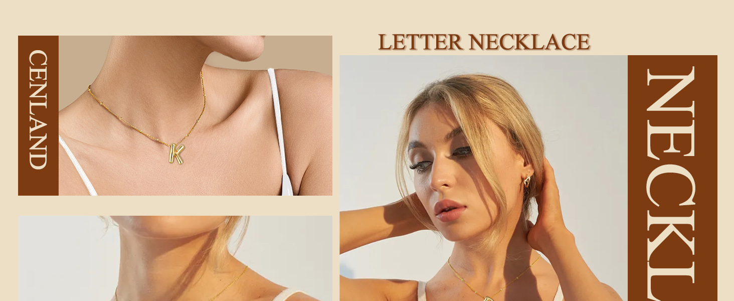 letter necklace for women