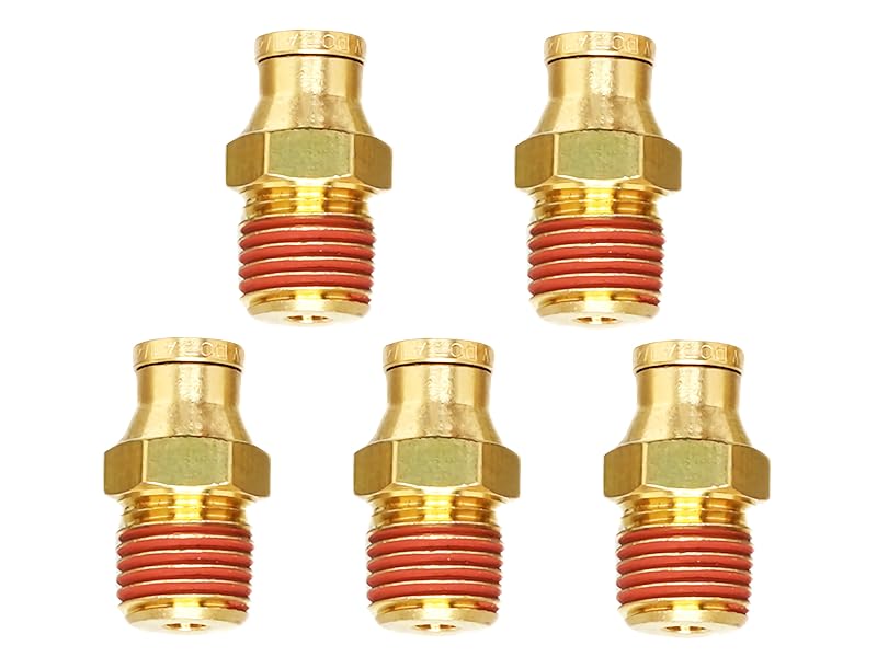 TL TOOLEGIN Push to Connect Fittings, 1/4" Tube OD x 1/8