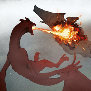 Dragons fight with fire