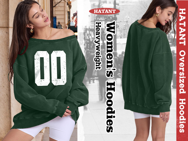Hatant Off the Shoulder Sweatshirts Womens Oversized