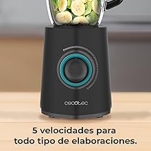 Liquidificadora/aço inoxidável / termorresistente / 1,5 litros / 2300 W / 5 velocidades / copo