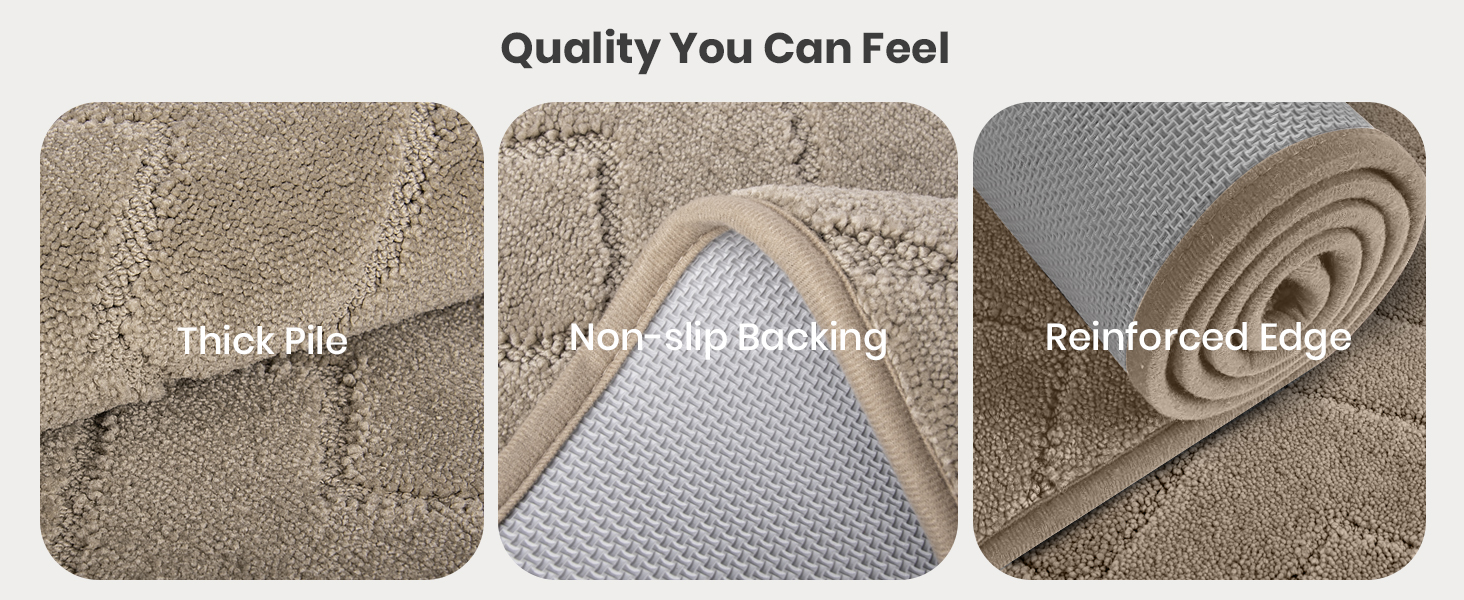 Soft Surface Non-slip Backing Reinforced Edge