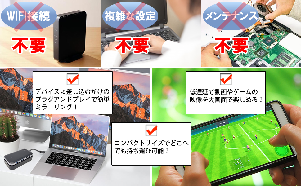 Amazon | 在庫限り 在庫処分 ワイヤレス 画面拡張 ハブ