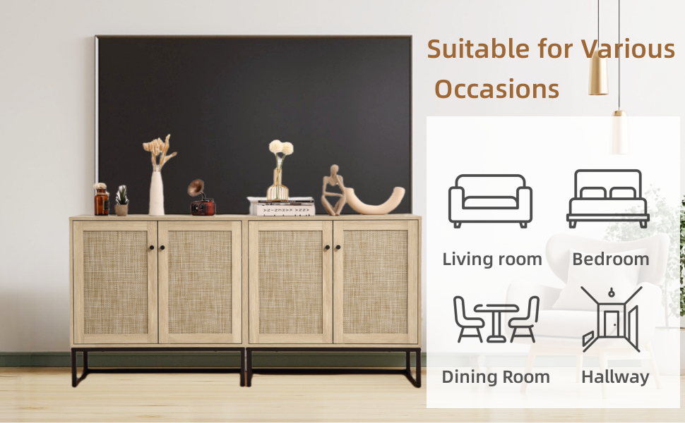 rattan storage cabinet