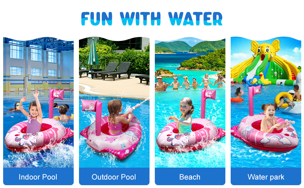 HopeRock Unicorn Pool Floats for Kids and Toddlers,with