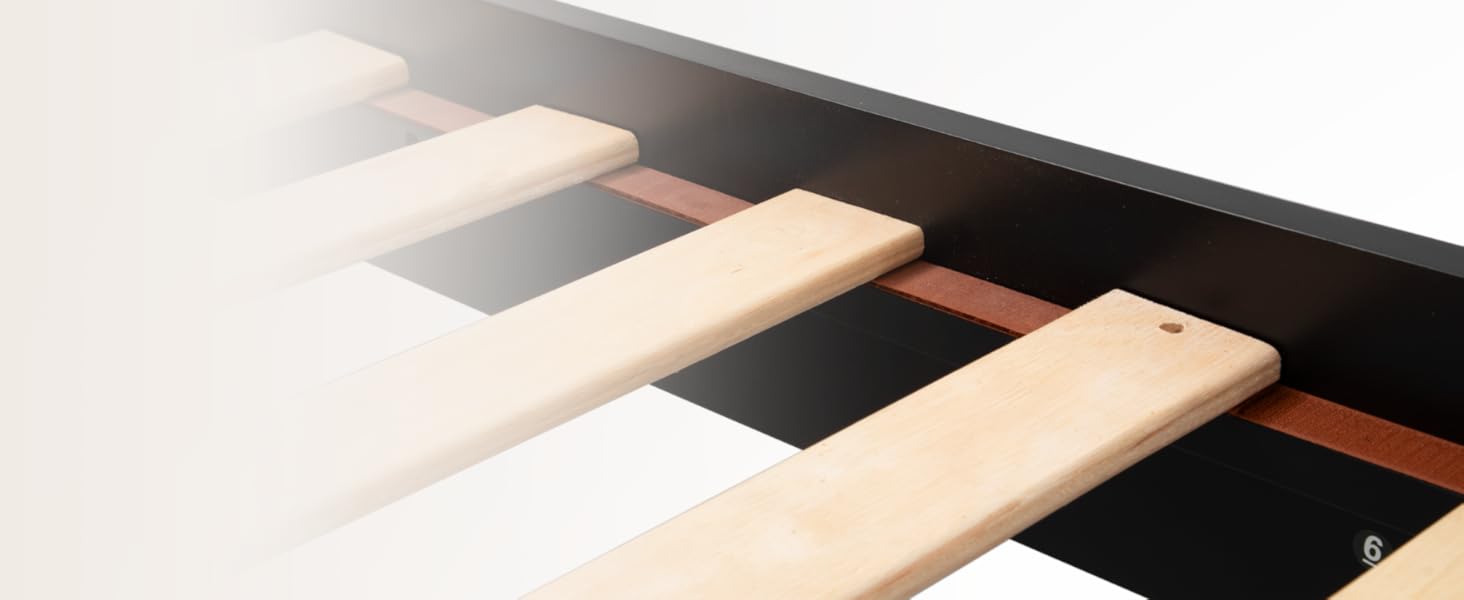 Howizz Lenia Queen Bed Frame MidCentury Modern, Solid