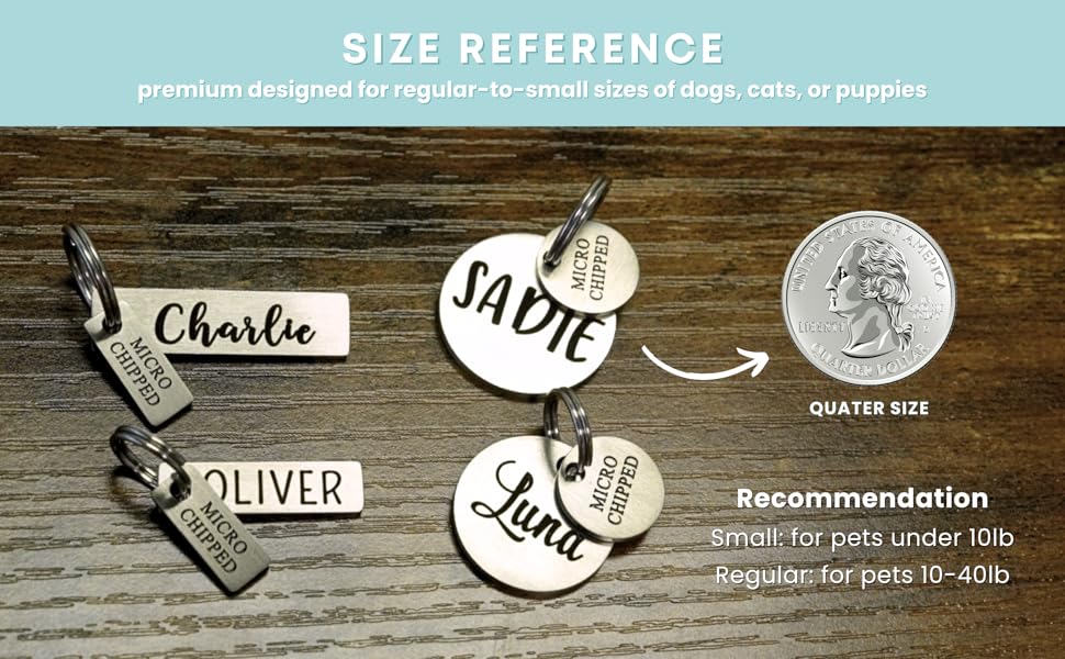Ultra Joys Small Dog Tags Engraved for Pets Microchipped
