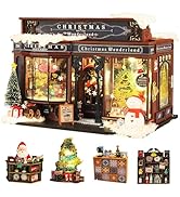 CUTEROOM DIY Miniatures Dollhouse Kit,Miniature House Kit for Beginners, 3D Wooden Miniature Doll...