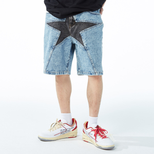 Star denim shorts