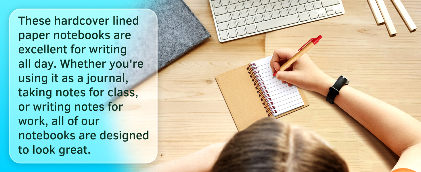 Custom Mini Spiral Notebooks with Black Ink Pens Set of 10