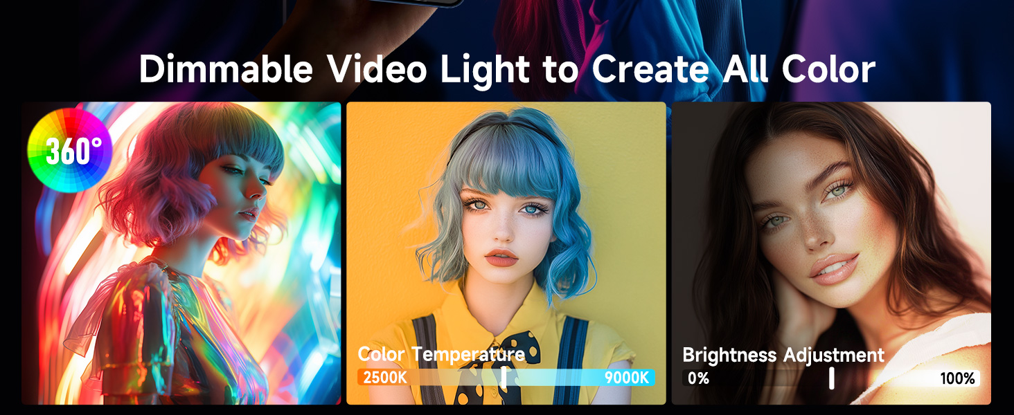 photography lighting, video light, rgb light, camera accessories for photography, led video light