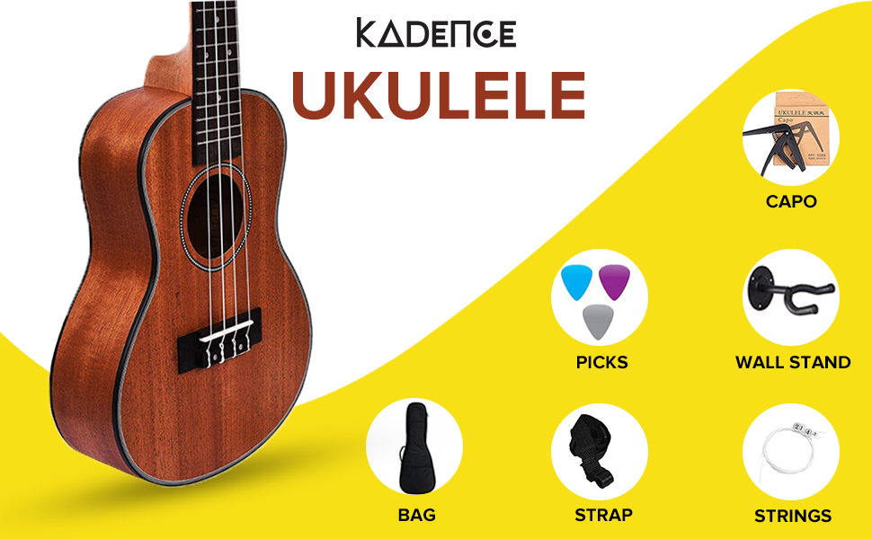 Kadence Ukulele 24" Concert Size + ( Free online learning Course